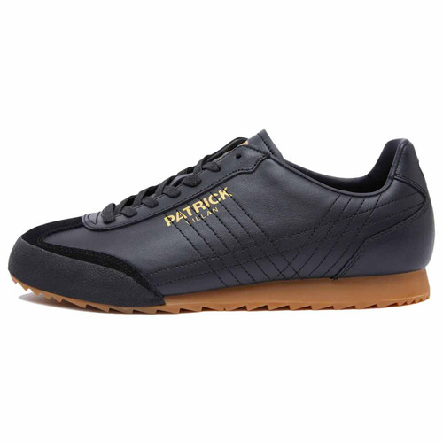 Patrick Villan Retro 80s Leather Trainers in Black K9F00002