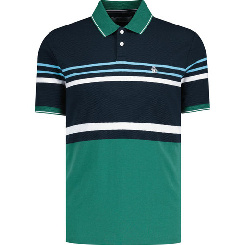 original penguin mens mod honeycomb texture engineered stripe polo tshirt antique green navy light blue original penguin mens mod honeycomb texture engineered stripe polo tshirt antique green navy light blue