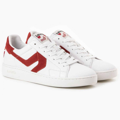 Levi's Swift Trainers in White and Red D79090003
