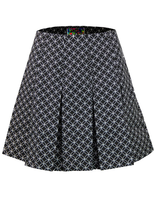 madcap england retro mod pleated geo tennis skirt