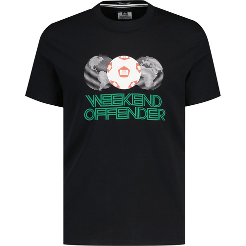 weekend offender mens mexico world cup '86 retro graphic print crew neck tshirt black