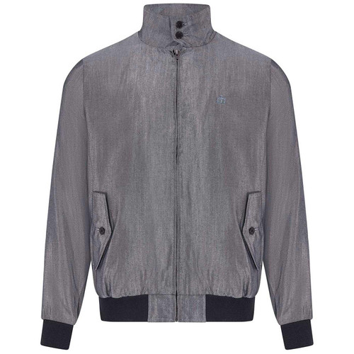 Merc Binney Made in England Tonic Harrington Jacket in Silver