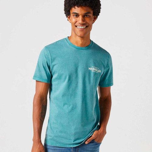 Wrangler Men's Graphic Tee in Hydro 112350429