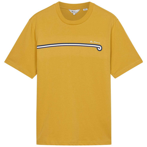 Ben Sherman Retro Mod Surf Stripe T-shirt in Sunflower 0076114 461