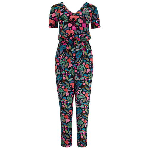 Sugarhill Brighton Bianca Jumpsuit Tigers & Toucans in Black JS0173