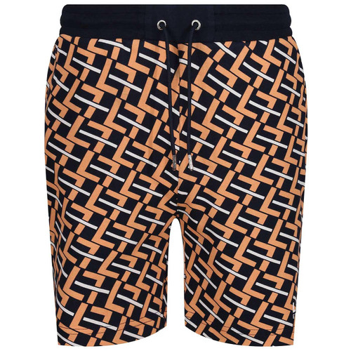 Luke Dominica Retro Overprint Shorts in Apricot M760350