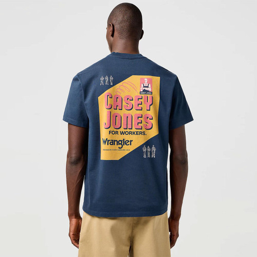 Wrangler Casey Jones Graphic Print Tee in Rivet Navy 112362801