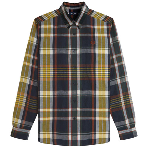 Fred Perry Men's Mod Madras Check Shirt in Navy M9625 608 