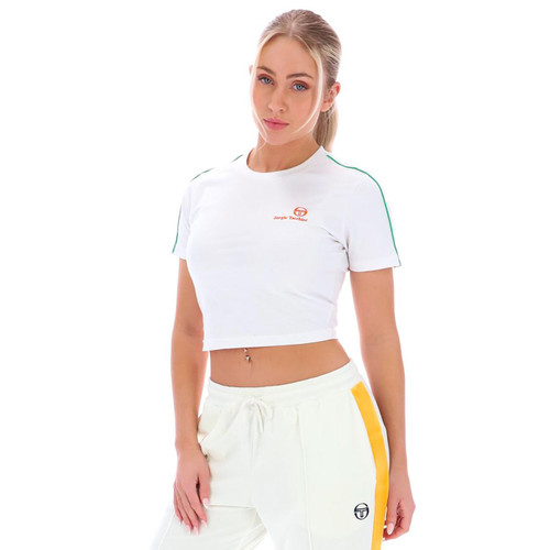 Sergio Tacchini Marta Martina Hingis Cropped T-Shirt in White STW12131 000