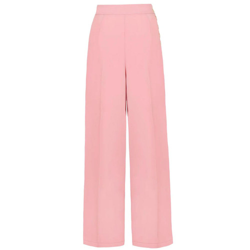 Hell Bunny Giselle Wide Leg Trousers in Pink H50381 