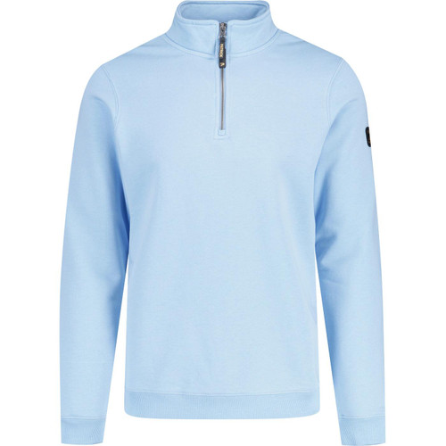 patrick footwear clothing mens harlem 80s quarter zip loopback sweatshirt sky blue
