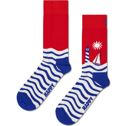 Happy Socks Sail Away Socks in Red/Blue P002599-4300 