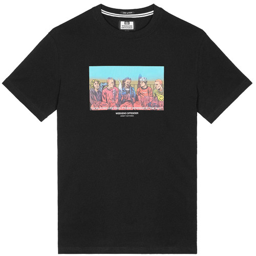 Weekend Offender Crosslands Trainspotting Retro 90s T-shirt in Black