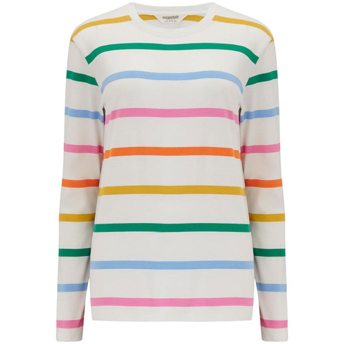 Sugarhill Brighton Brunswick Jersey Top in Rainbow Stripe