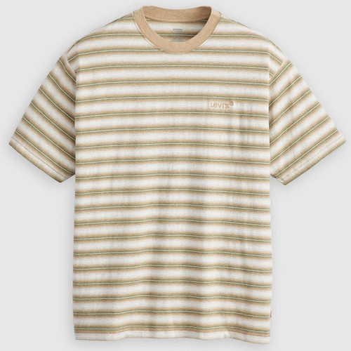 Levi's Break Stripe Retro T-shirt in Paloma Sand A06370154