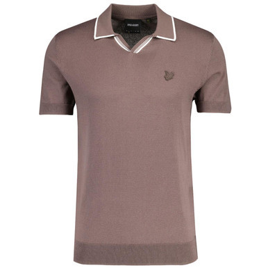 Lyle & Scott Tipped Open Collar Knit Polo Top PT