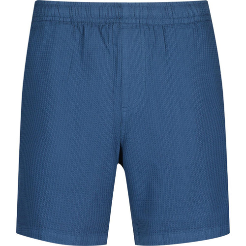 farah vintage mens redwald drawstring waffle swim shorts cold metal blue 
