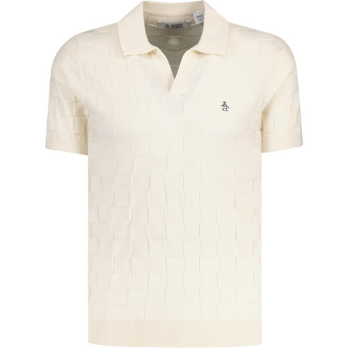 original penguin mens basket weave jacquard knit johnny collar polo tshirt birch