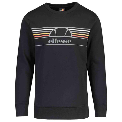 Ellesse Lenta Retro Men's Chest Stripe Sweatshirt in Black