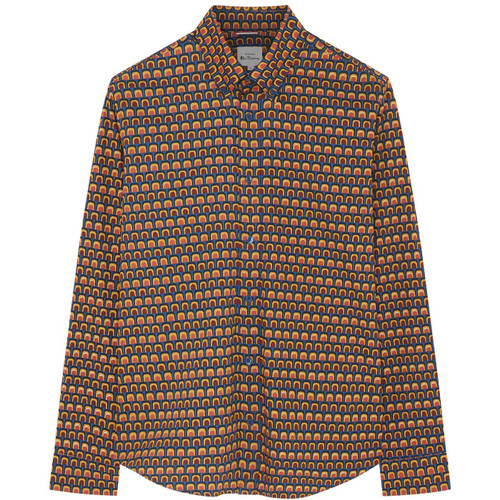 Ben Sherman Retro Print 70s Shirt in Wine 0077823 580 Ben Sherman Retro Print 70s Shirt in Wine 0077823 580