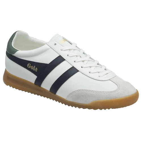 Gola Classics Torpedo Leather Trainers in White/Navy/Sage CMB622AN