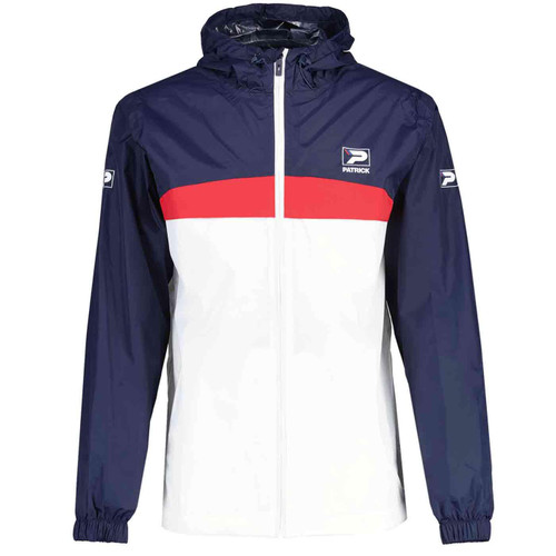 Patrick Retro 80s Colour Block Windrunner Cagoule in Navy