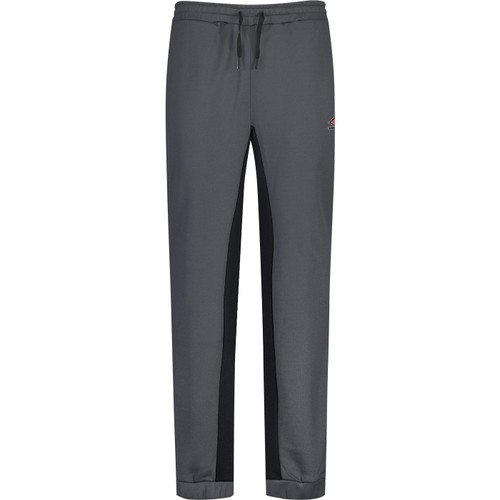 umbro mens retro 60s inner leg panelled pique drill track pants iron gate grey black