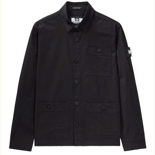 Weekend Offender Tavira Military Shirt Jacket in Black
