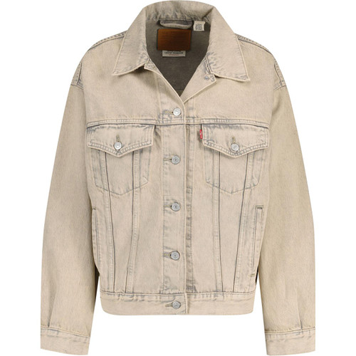 levis womens 90s retro trucker washed denim jacket sand