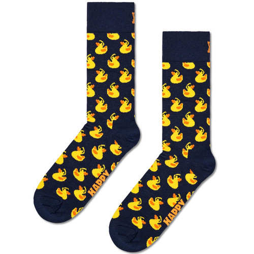 Happy Socks Men's Retro Rubber Duck Socks in Dark Navy RDU01-6500 
