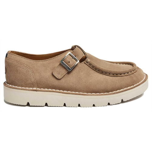 Pod Original Women's Wonder Suede Leather T-Bar Shoes in Olive