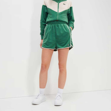 Alycia Ellesse Retro Towelling Sports Shorts Green