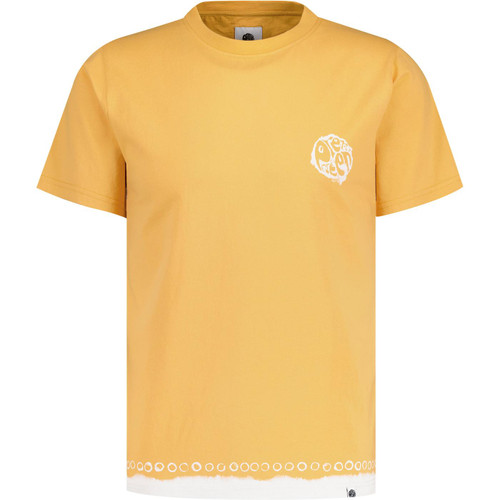 pretty green mens anaheim tie dye effect logo crew neck tshirt orange