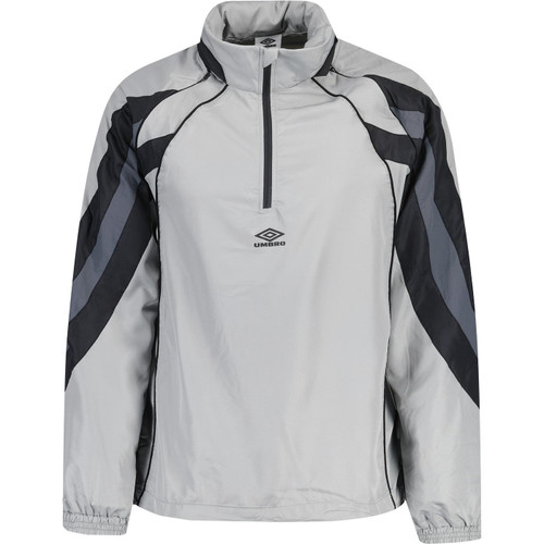 umbro mens zip off sleeve windbreaker half zip overhead hooded jacket griffin grey