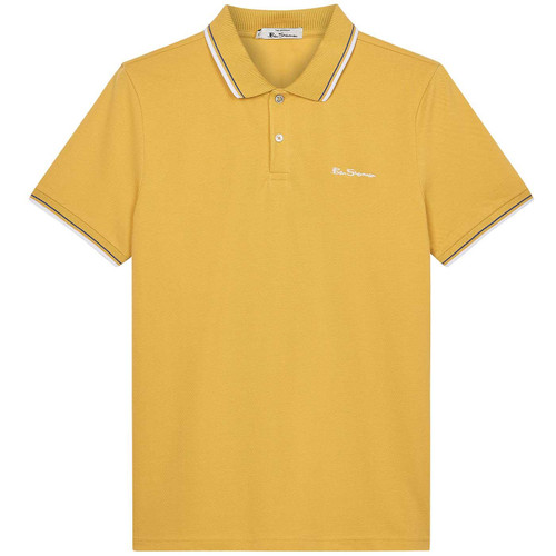 Ben Sherman Signature Tipped Polo Shirt in Sunflower 0077487 461