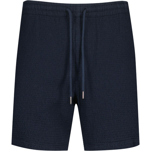 farah vintage mens redwald drawstring waffle texture shorts navy