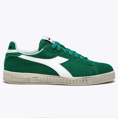 Diadoral Game Low Retro Trainers in Suede Waxed Green Peppermint 501.181202 