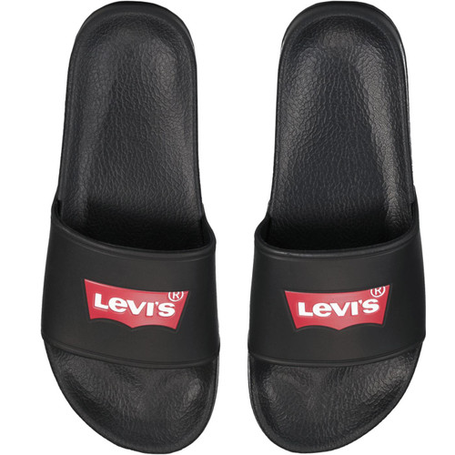 levis mens june batwing logo pool sliders regular black