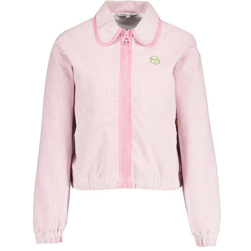 Sergio Tacchini Women's Mea Retro Pinstripe Bomber Jacket in Wild Rose