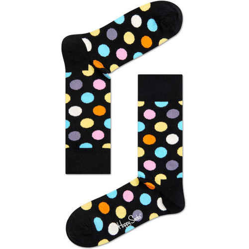 happy socks womens big dot pattern socks black multi