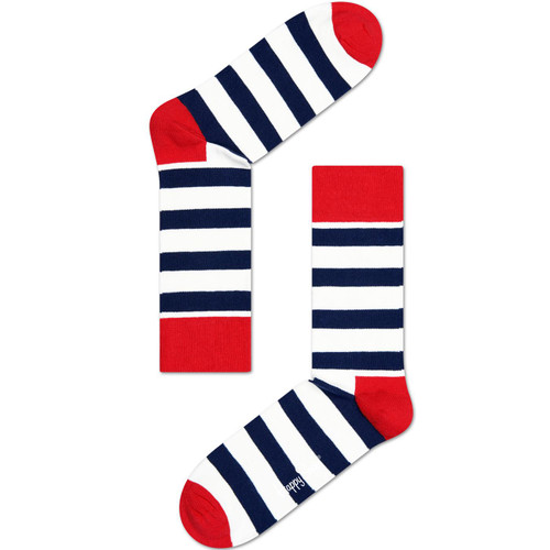 happy socks womens stripe socks navy white
