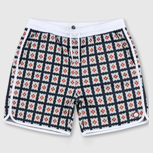 Pretty Green Timperley Geo Jacquard Track Shorts Flat Shot Front