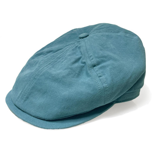 Failsworth Hudson 6 Panel Retro Gatsby Cap in Sky and Sage pictured from side