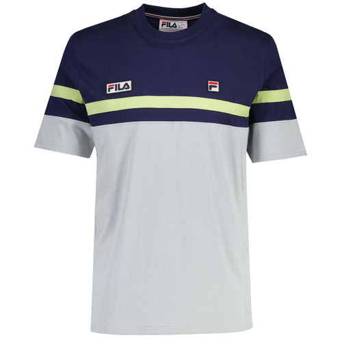 Fila Vintage Duncan Cut and Sew Chest Stripe Tee Navy Mannequin