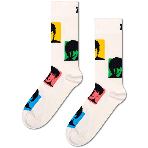 Happy Socks Beatles Pop Art Silhouettes Socks in white
