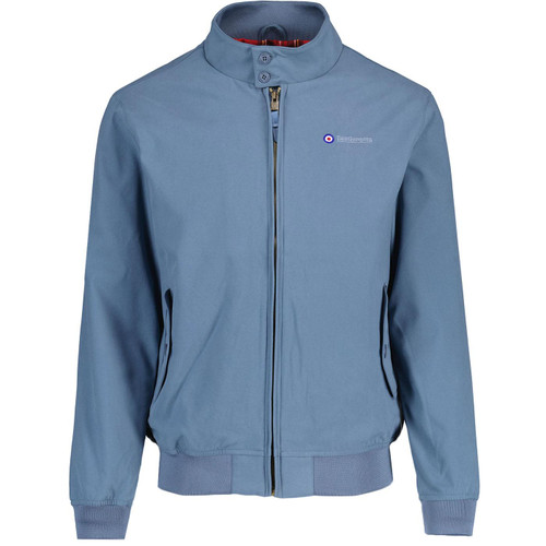 Lambretta Men's Mod Shower Resistant Harrington in Mid Blue Front Photo