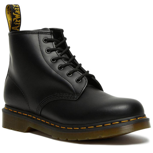 Dr Martens Mens 101 Smooth Leather 6-Eyelet Lace up Boots in Black