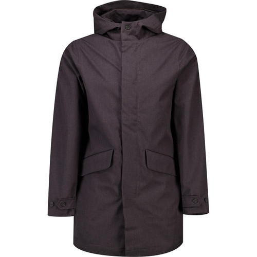 lyle and scott mens military hooded parka jacket charcoal grey