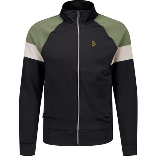 luke 1977 mens kas 3 retro colour block zip track jacket black