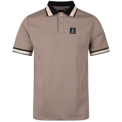 Makati Luke Honeycomb Textured Tipped Polo Shirt in Hardnut M771452 Main Photo